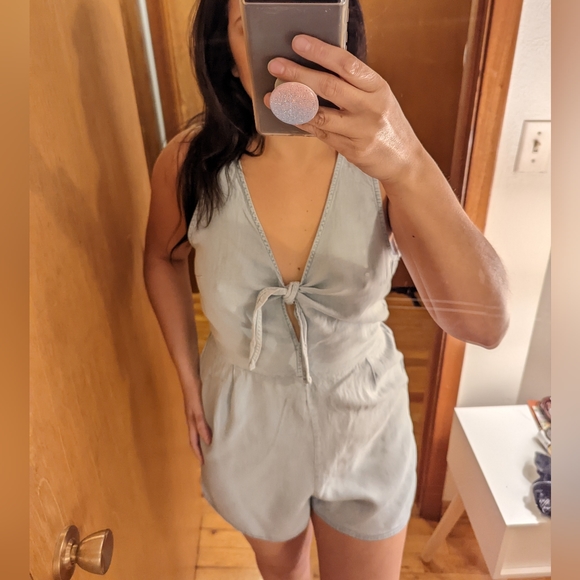 Love tree large chambray romper - Picture 2 of 4